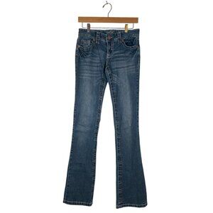 Jade Jeans Womens Size 5/6 Blue Denim Boot Cut Cowgirl Rodeo Embroidery Pocket
